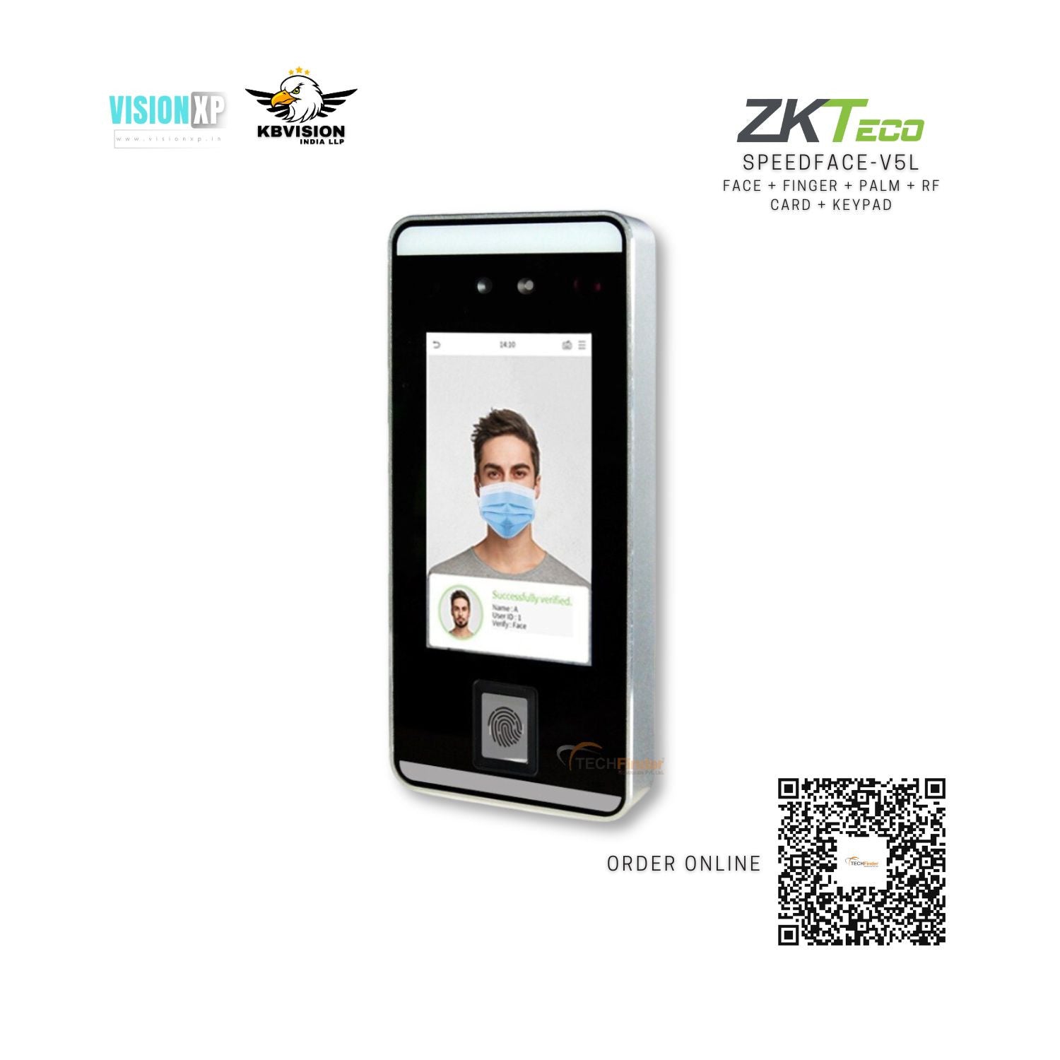 ZKTeco SpeedFace-V5L Series Face Finger Palm Card Access Control ZKTeco SpeedFace-V5L Series Face Finger Palm Card Access Control